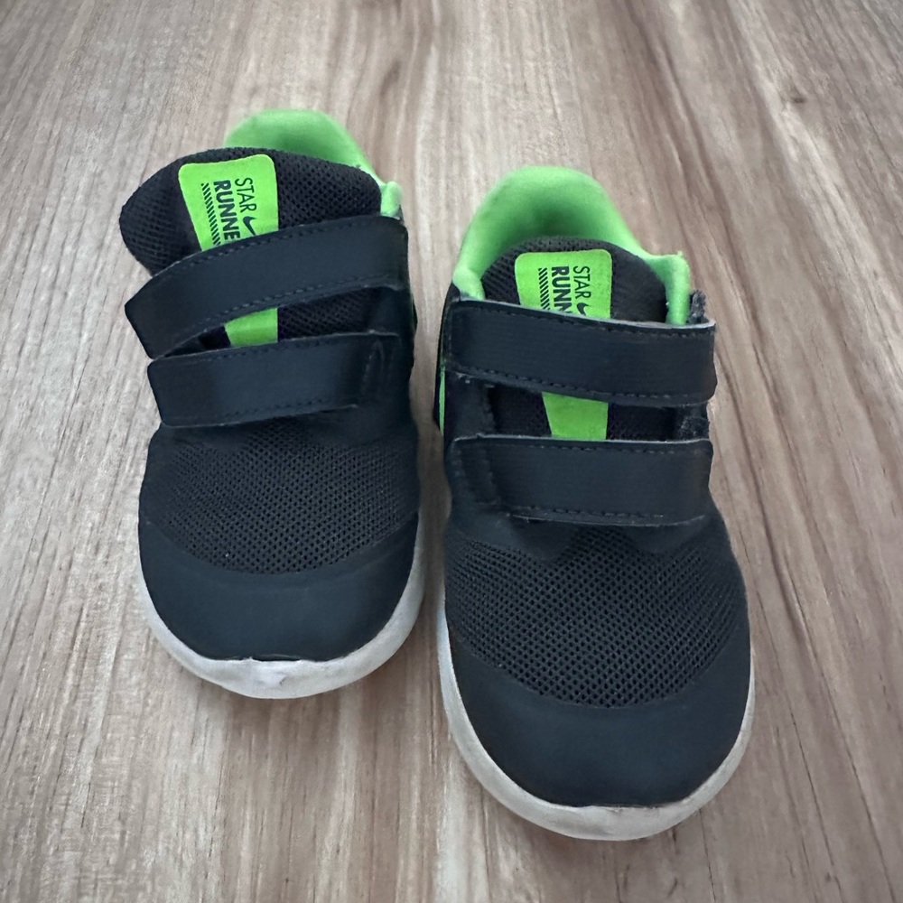 Kids grey and Green Nike Shoes